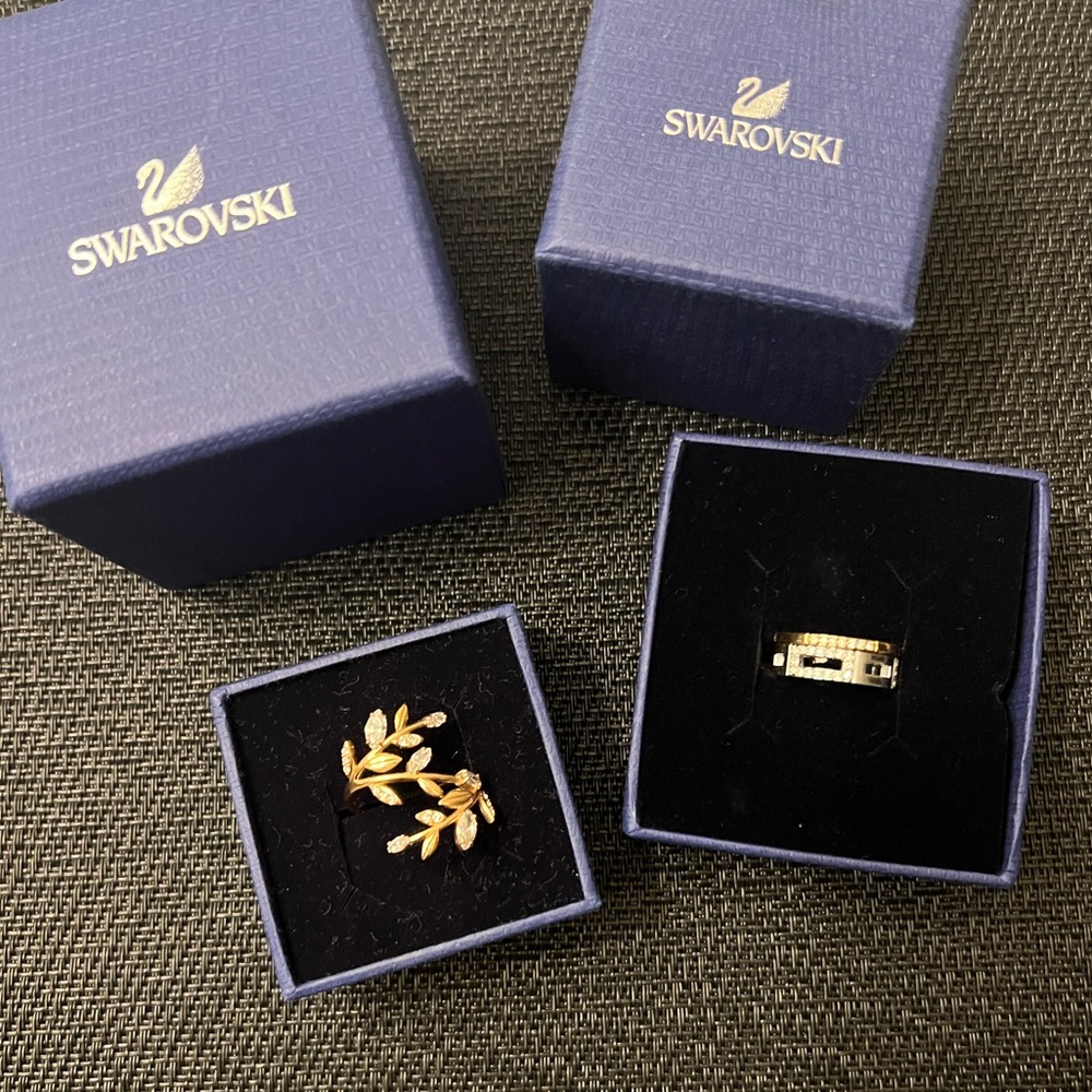 Bundle of Swarovski rings $25